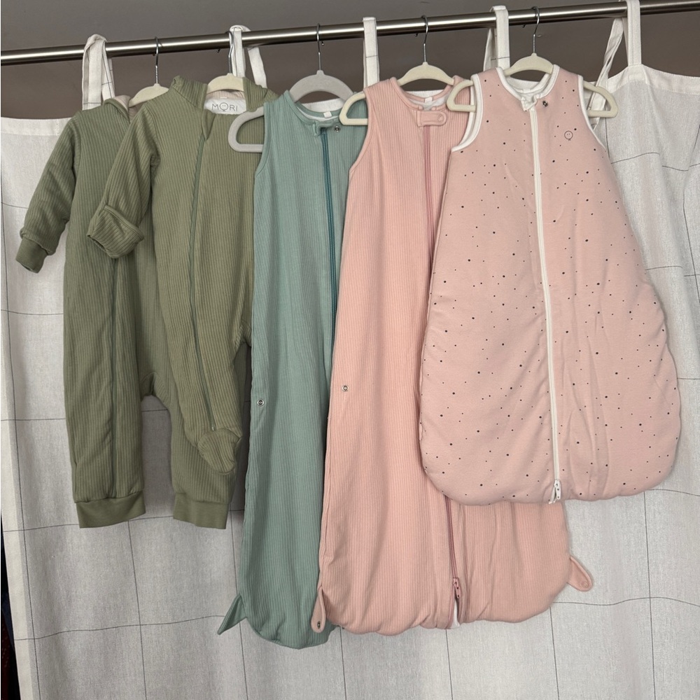 Baby MORI Sleep Sack and Pramsuit BUNDLE for Fall/Winter Baby! 5 items